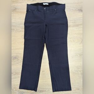 89th & Madison Women's Millennium Straight Leg Navy Blue 5 Pocket Pants
